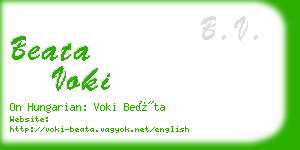 beata voki business card